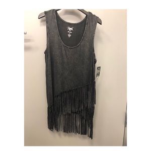 NWT Rock 47 knit fringe tank top Size XXL